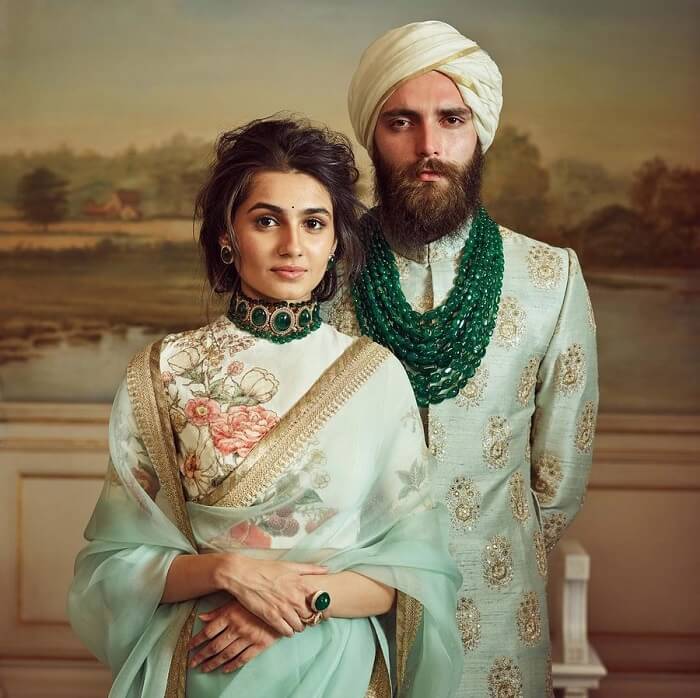 Line of Bright Gemstones for the Grooms