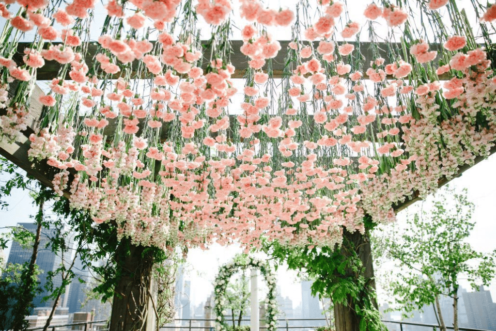 FLOWERS OVERHEAD, A WEDDING DECOR TO ADMIRE