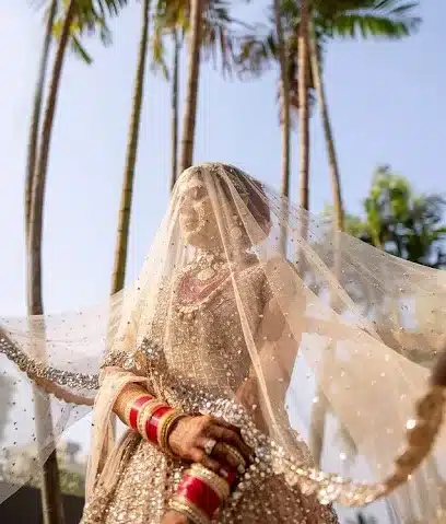 WHO’S STEALING THE SHOW, THE BRIDAL VEIL OR THE BRIDE?